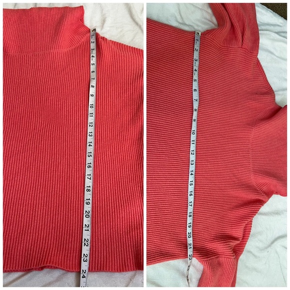 204 Vici Collection coral cowl neck balloon sleeve sweater women’s size small - Picture 5 of 5